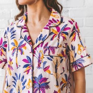 Print Fresh Pajamas. Monkey Business Print. Size L.